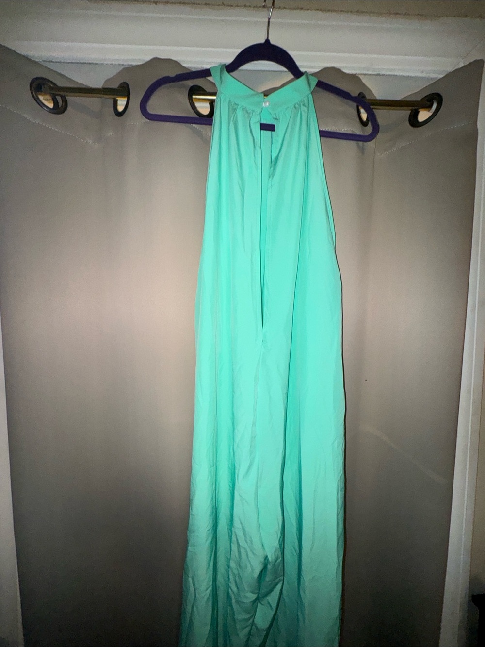 Sleeveless Halter Jumpsuit in Mint Green